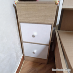 Comodino Moderno Minimalista in MDF Rettangolare con 1 Cassetto per Camera da Letto