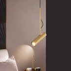 Luce a sospensione LED con spot moderno minimalista in oro a 1 luce
