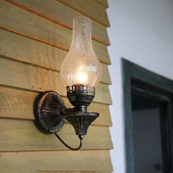 Applique da parete antica a kerosene 1 luce Retro