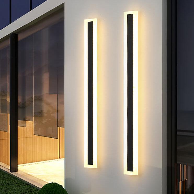 Lampada da Parete Esterno Waterproof LED Acrilica Minimalista a Forma di Barra Allungata con 1 Luce