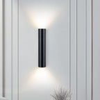 Applique da Parete Moderna Minimalista Rotonda in Alluminio con 2 Luci per Camera da Letto