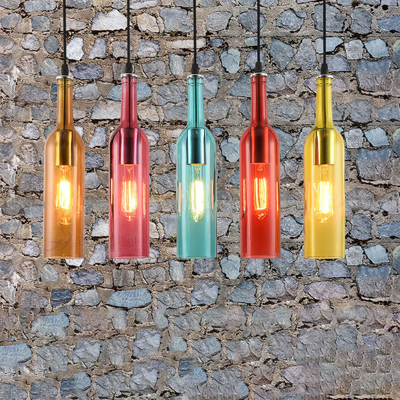 Lampadario in Vetro Antico con 1 Luce