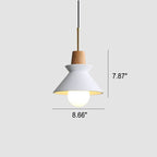 Lampada a Sospensione Minimalista Nordica in Legno e Cemento con 1 Luce