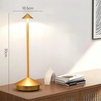 Lampada da Tavolo Ricaricabile LED a Cono in Alluminio Moderno 1 Luce