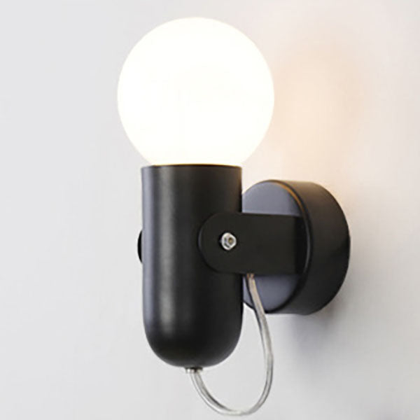 Applique da Parete Circolare a Colore Solido Creativo Nordic con 1 Luce