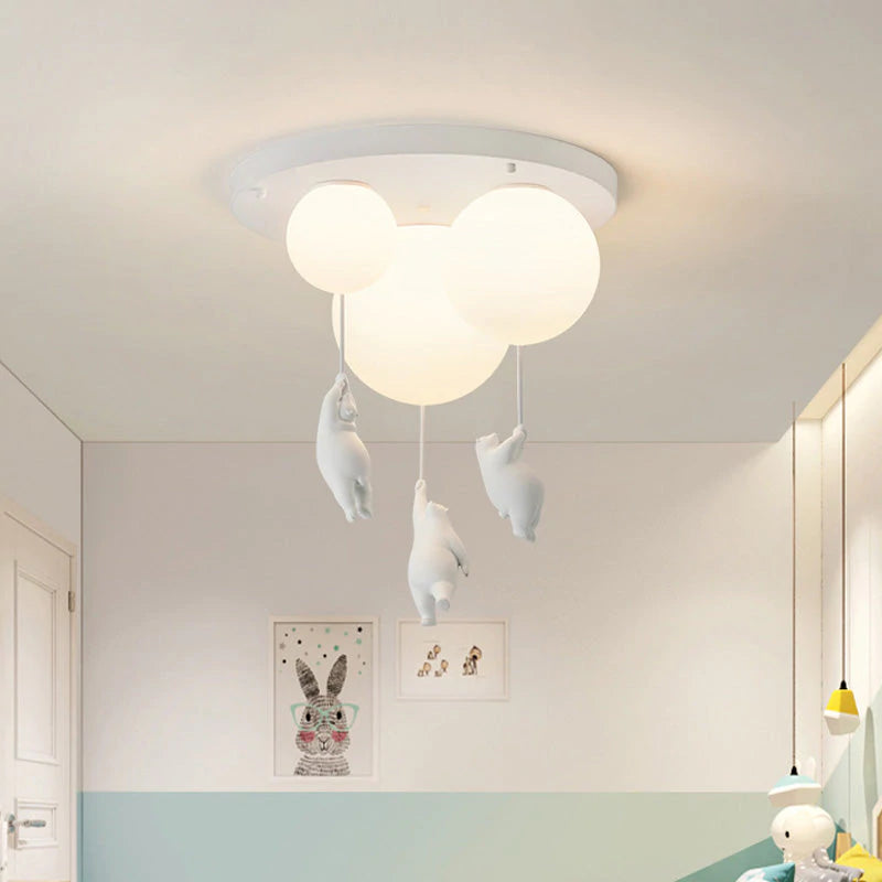 Lampada da soffitto / sospensione a forma di orso con palloncino