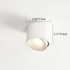 Faretto rotondo in alluminio minimalista moderno, regolabile, a LED, montato a soffitto per soggiorno