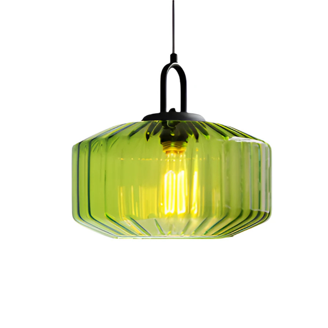 Mireta - Lampada a Sospensione in Vetro Colorato Retro