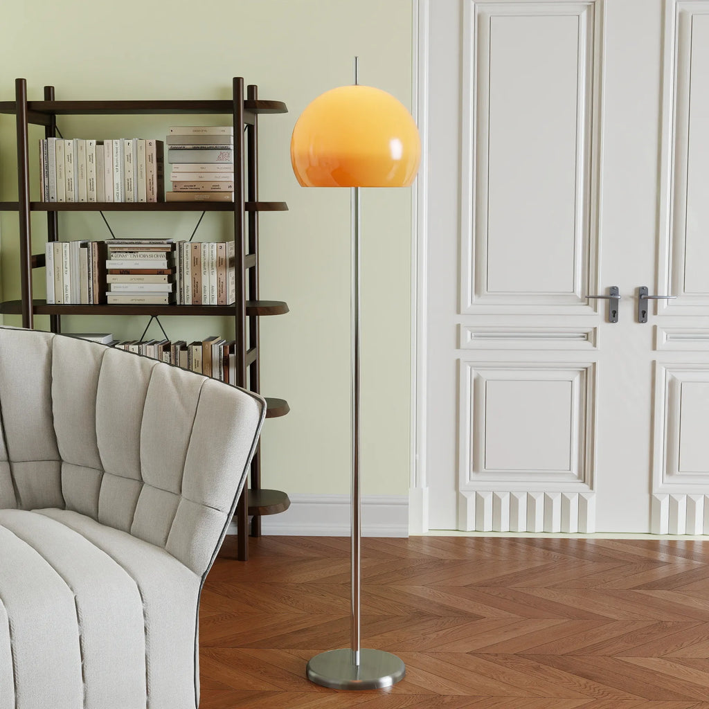 Lampada da Terra Rotonda in Vetro alla Moda