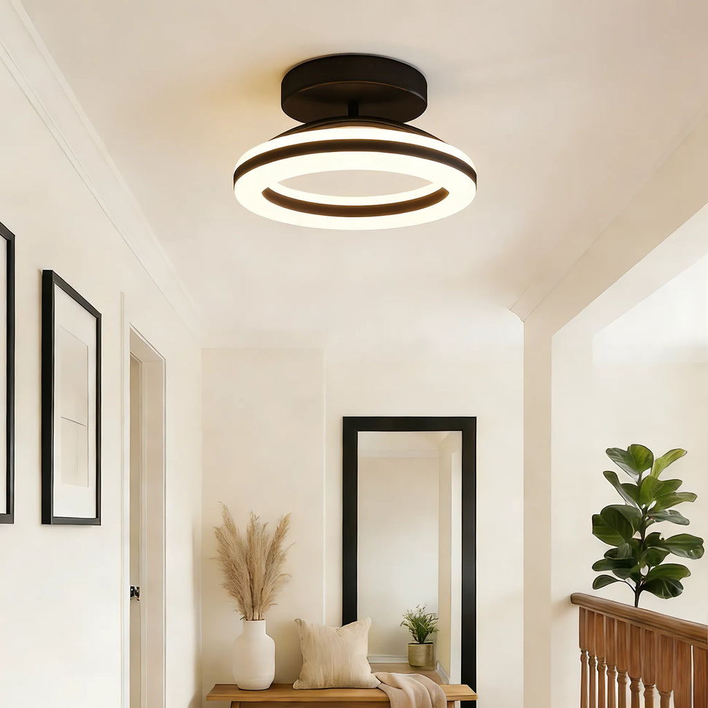 Lampada da soffitto rotonda in ferro moderno chic
