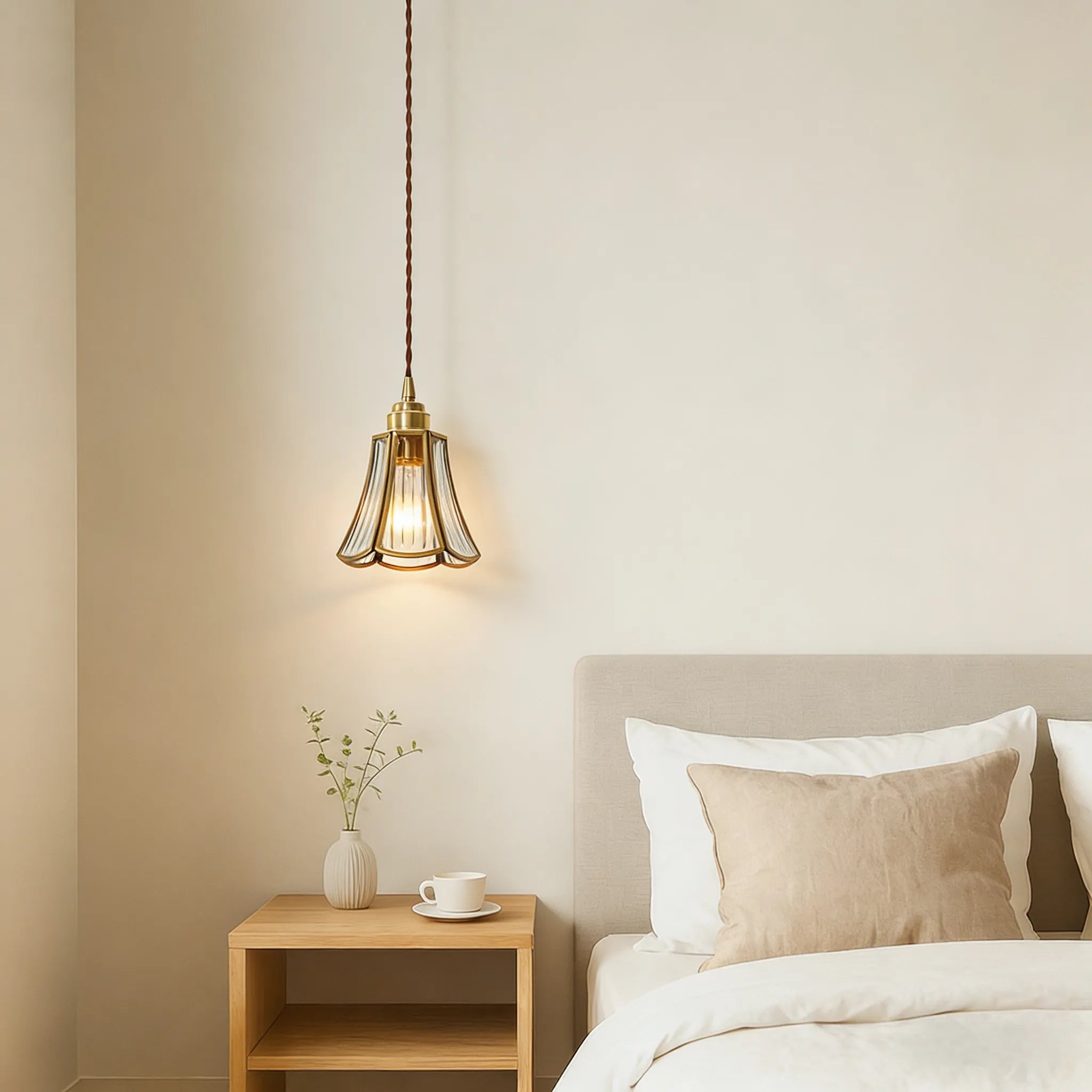 Lampada a Sospensione Vintage in Ottone Stile Nordico