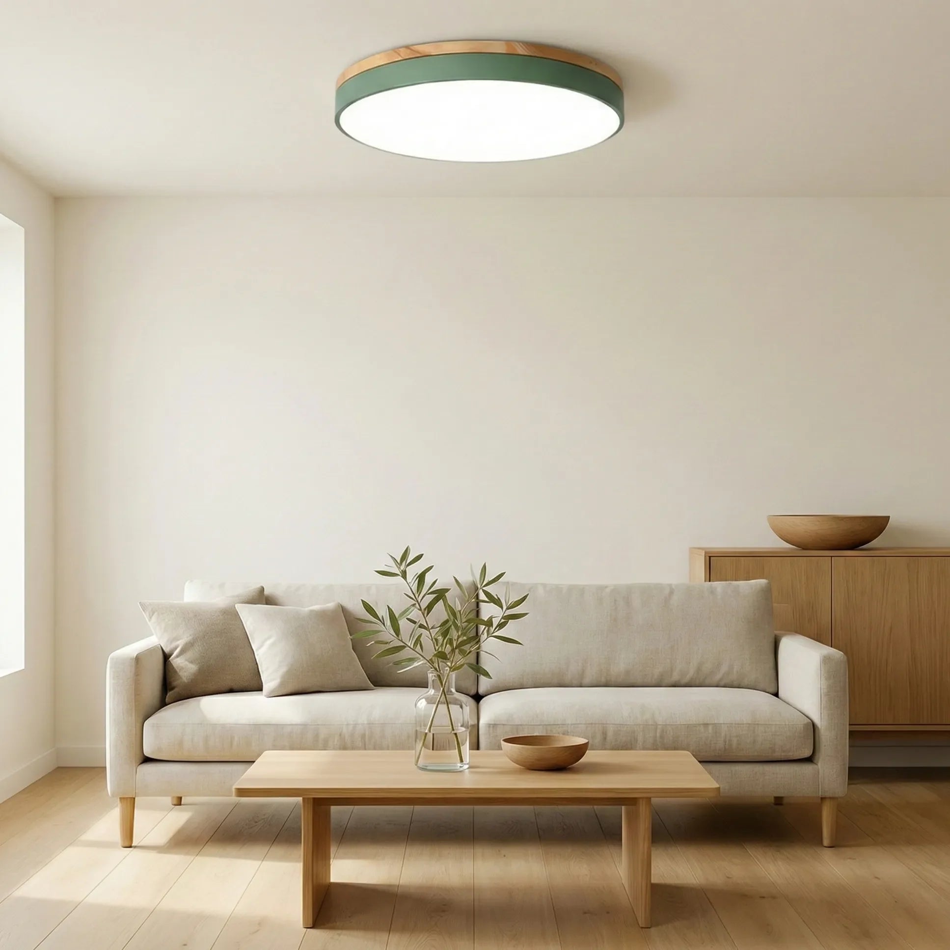 Lampada da soffitto Chic in legno a incasso
