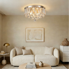 Moderna Luce da Soffitto Rotonda in Cristallo
