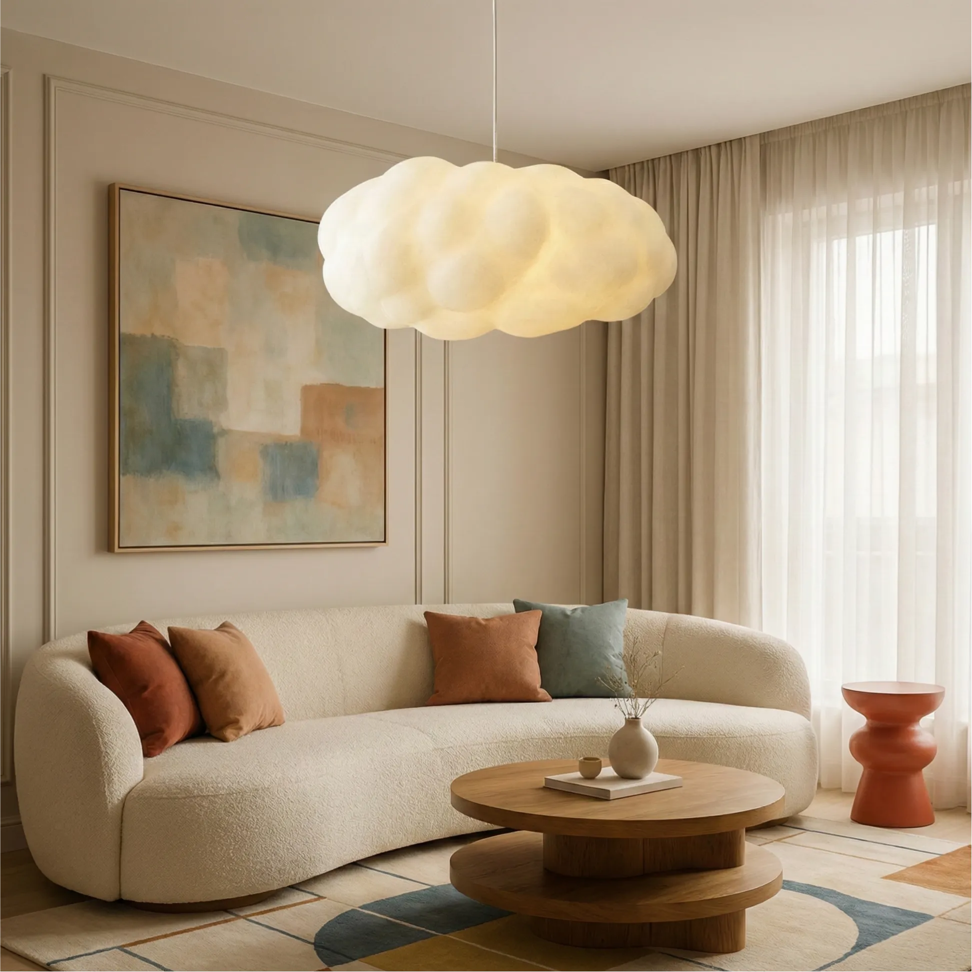 Lampada da soffitto moderna a forma di nuvola creativa