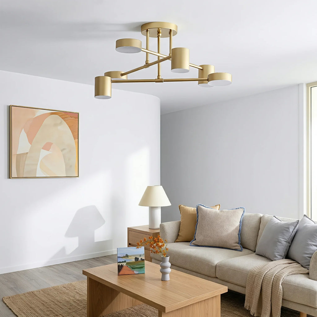 Nuova Luce da Soffitto Geometrica in Metallo