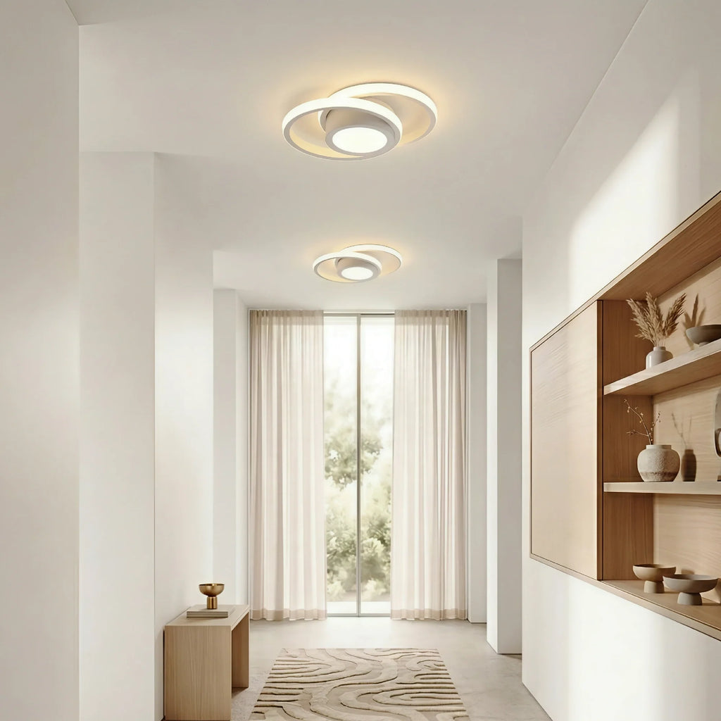 Lampada da soffitto a doppio anello minimalista nordica