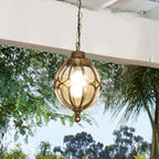 Lampada a Sospensione Esterno Impermeabile Sferica Retro Europea con 1 Luce