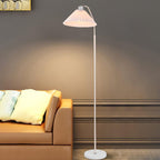 Lampada da terra con paralume plissettato in tessuto minimalista a 1 luce