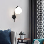 Applique da Parete Lampada a Globo di Vetro Nordic Arc 1 Luce