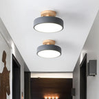 Lampada da soffitto a LED rotonda Nordic Log semi-incassata