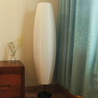 Lampada da terra con colonna in carta di riso minimalista nordica a 2 luci