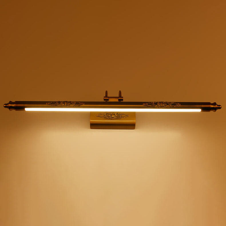 Specchio LED da parete retro europeo intagliato con 1 luce