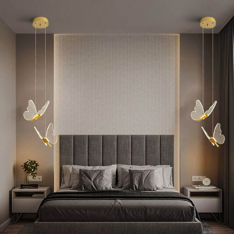 Lampada a sospensione LED a farfalla in acrilico minimalista