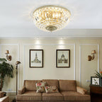 Lampada da soffitto vintage rotonda in cristallo 4/6 luci