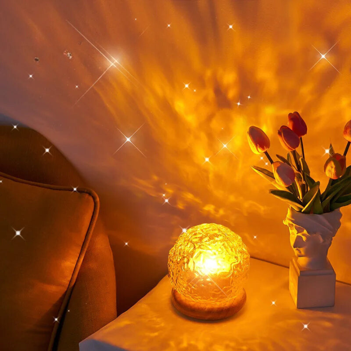 Lampada da tavolo unica con effetto onde – puro relax!