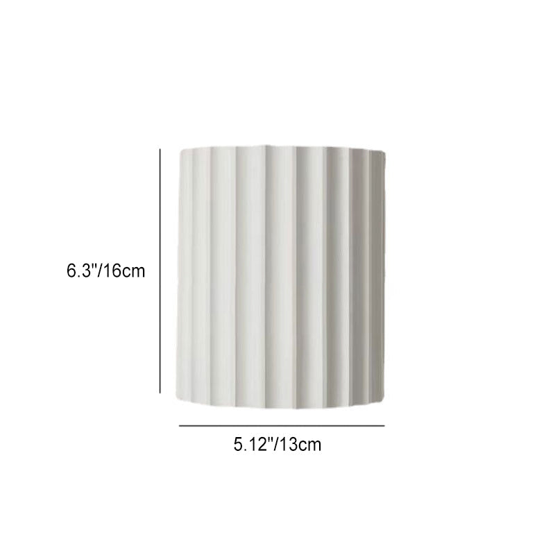 Applique da parete contemporanea scandinava in resina a mezza colonna con 2 luci per corridoio