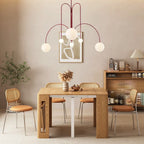 Lampada a Sospensione Moderna in Vetro Bianco Rotondo