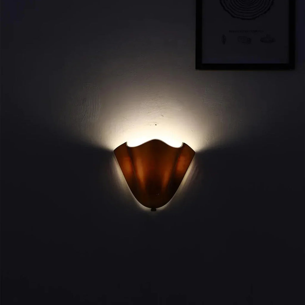 Applique a muro LED 1 luce in vetro colorato retro