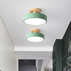 Lampada da soffitto a LED rotonda Nordic Log semi-incassata