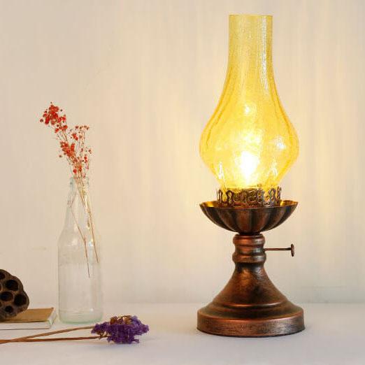 Lampada da Tavolo Vintage Antica a Petrolio a 1 Luce