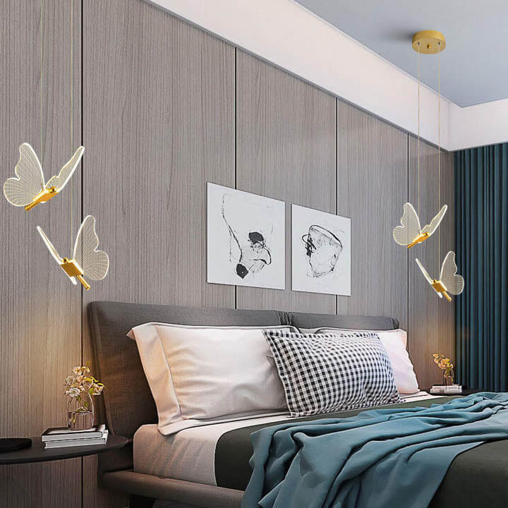 Lampada a sospensione LED a farfalla in acrilico minimalista