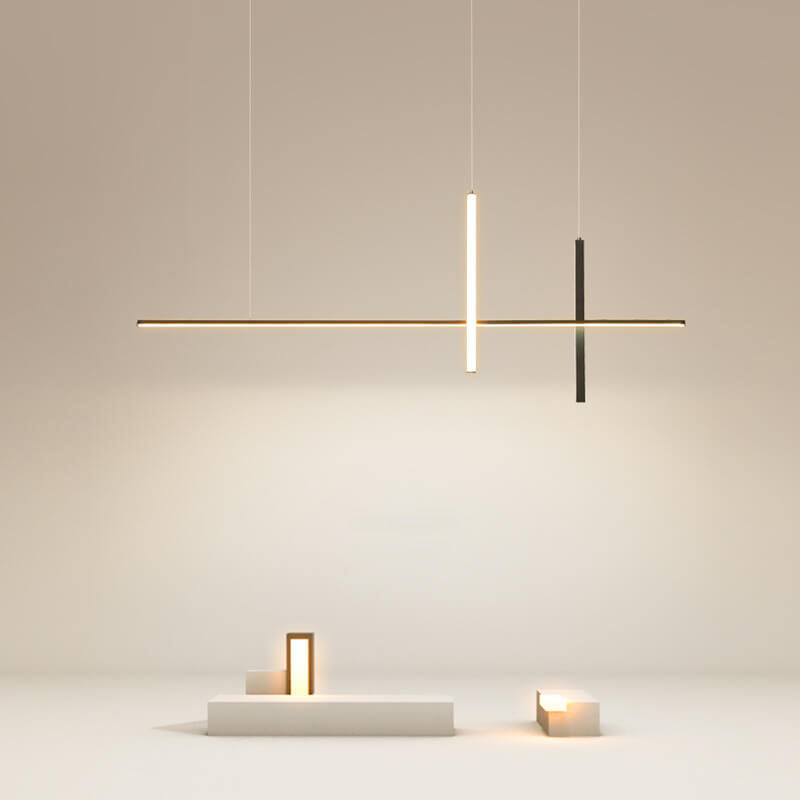 Lampadario a LED lungo minimalista moderno