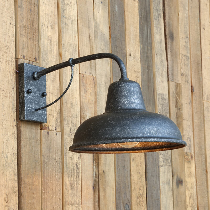Lampada da parete vintage in ferro impermeabile da esterno con 1 luce