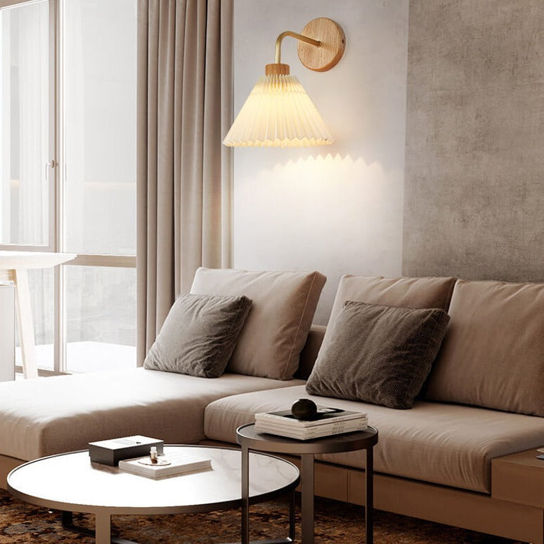 Lampada da Parete Modern Minimalista con Ombra Pieghettata a 1 Luce