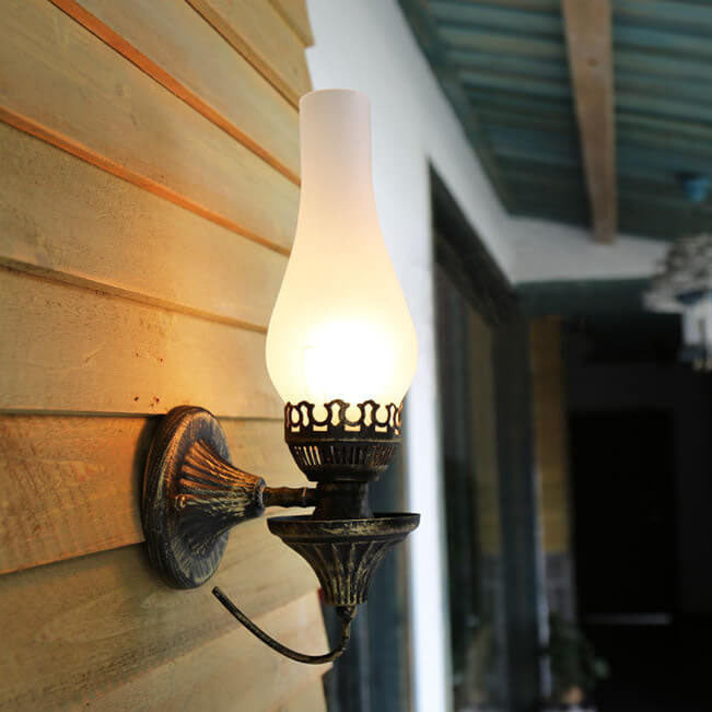 Applique da parete antica a kerosene 1 luce Retro