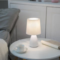 Lampada da Tavolo con Base in Vetro Pieghettato Vintage Nordico a 1 Luce