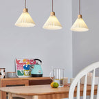 Lampada a Sospensione con Paralume Pieghettato Minimalista Nordico 1 Luce