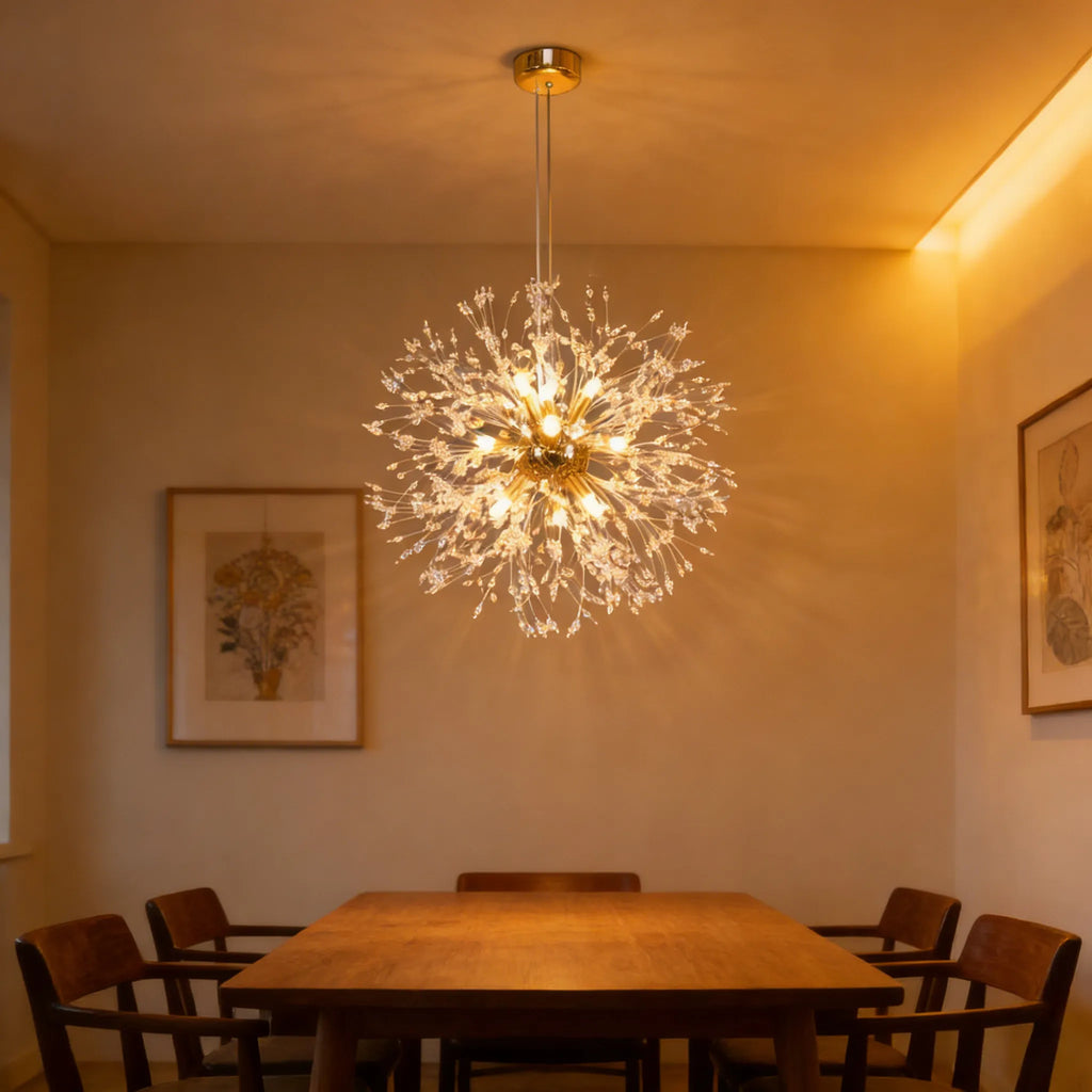 Lampada a Sospensione in Cristallo Dente di Leone Nordico
