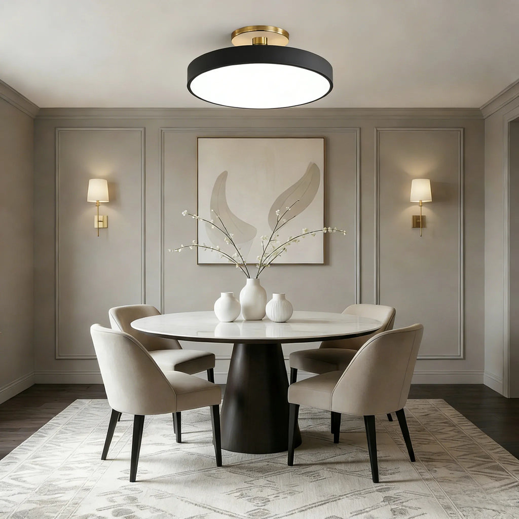 Lampada da soffitto rotonda a incasso nordica