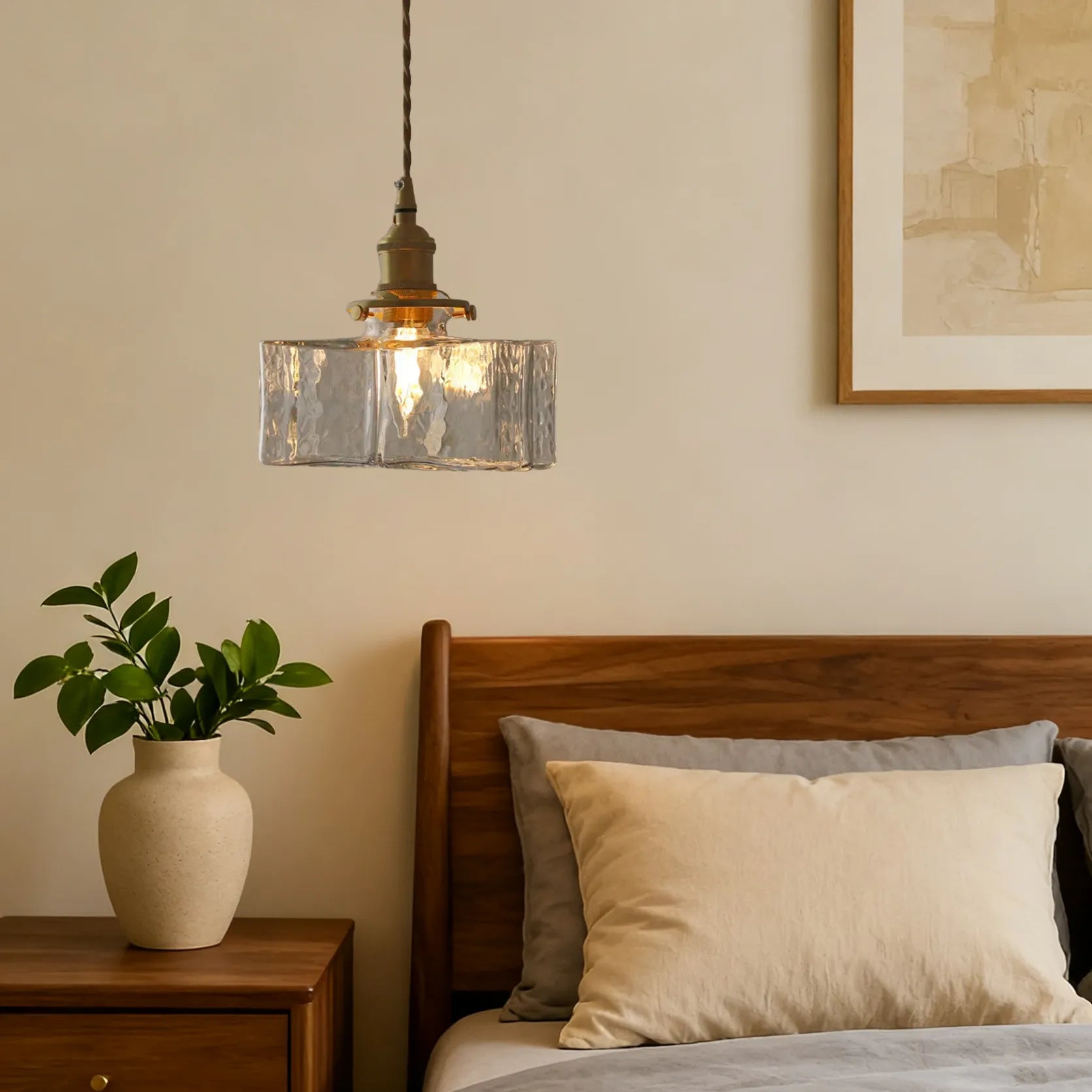 Lampada a Sospensione in Vetro Moderno Retro Glarefusion
