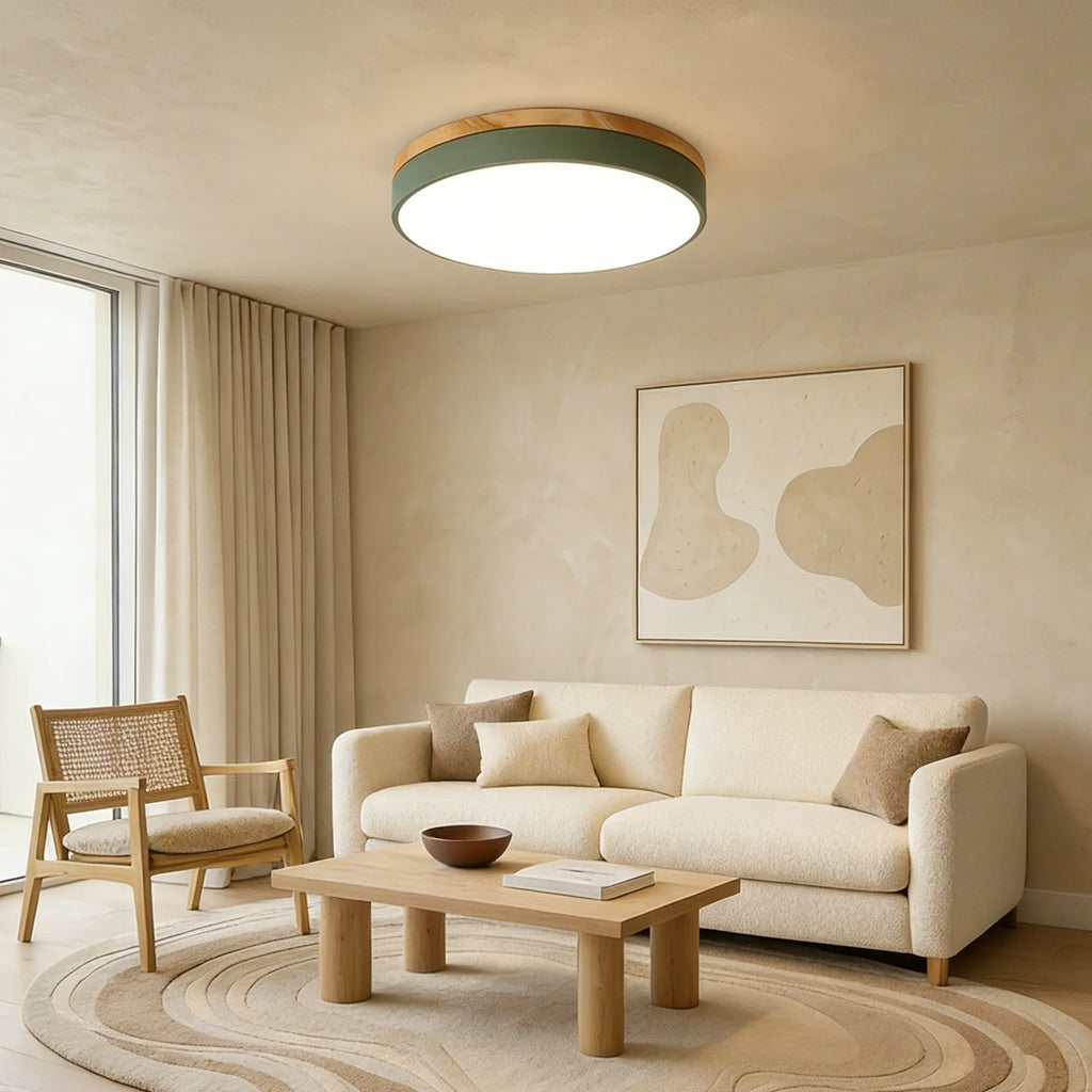Lampada da soffitto Chic in legno a incasso