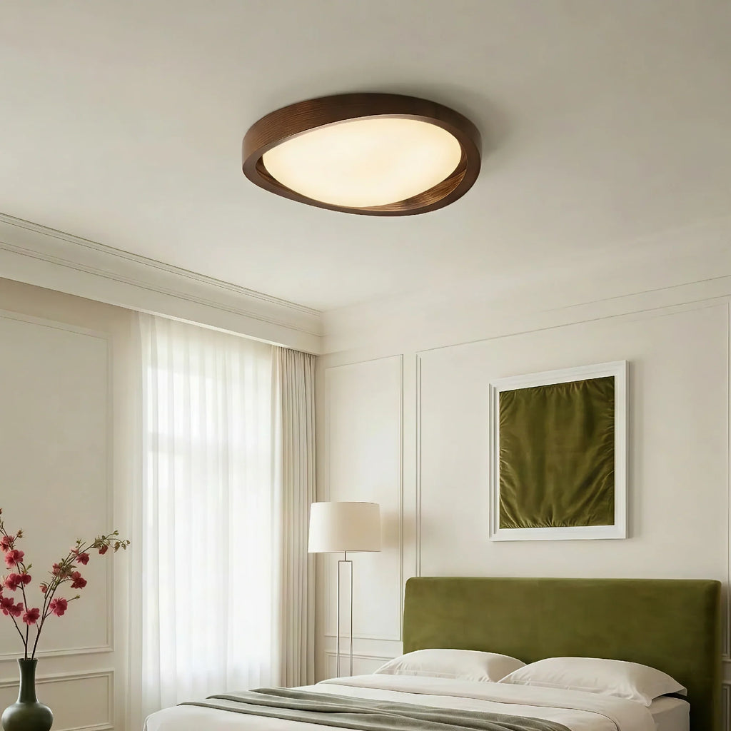Lampada da soffitto rustica in acrilico organico
