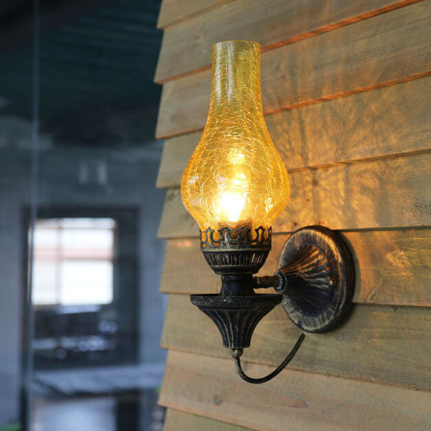 Applique da parete antica a kerosene 1 luce Retro