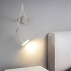 Applique da Parete Retrattile Rotante in Ferro a Braccio Swing Industriale Retro con 1 Luce