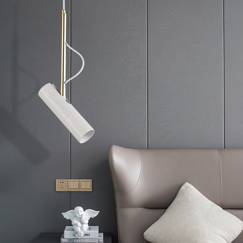 Luce a sospensione LED con spot moderno minimalista in oro a 1 luce