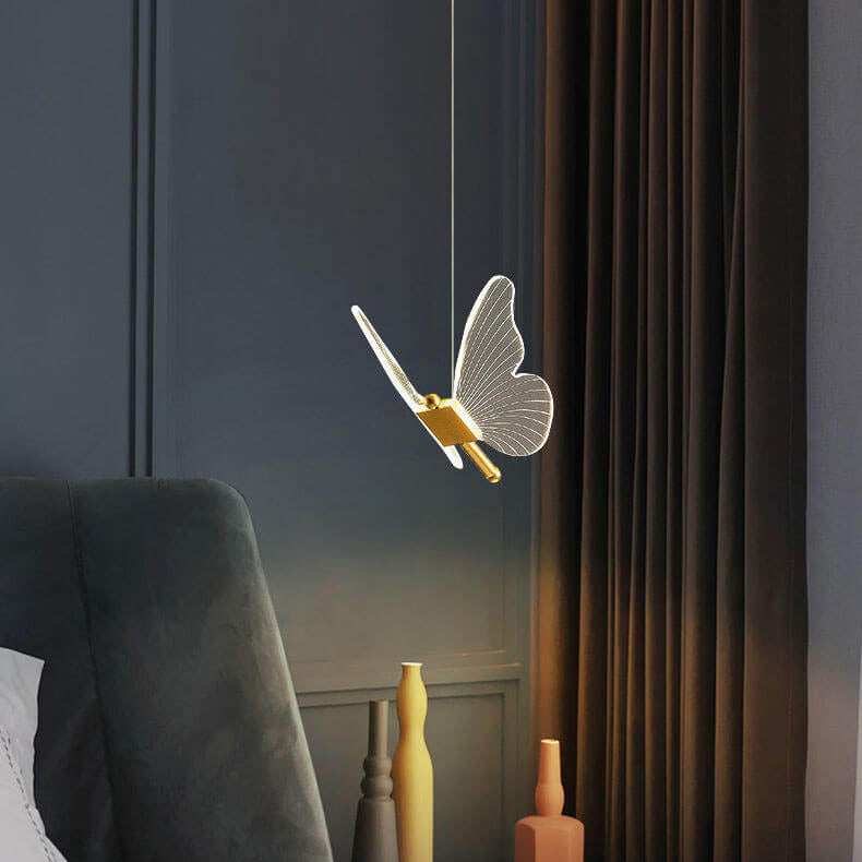 Lampada a sospensione LED a farfalla in acrilico minimalista